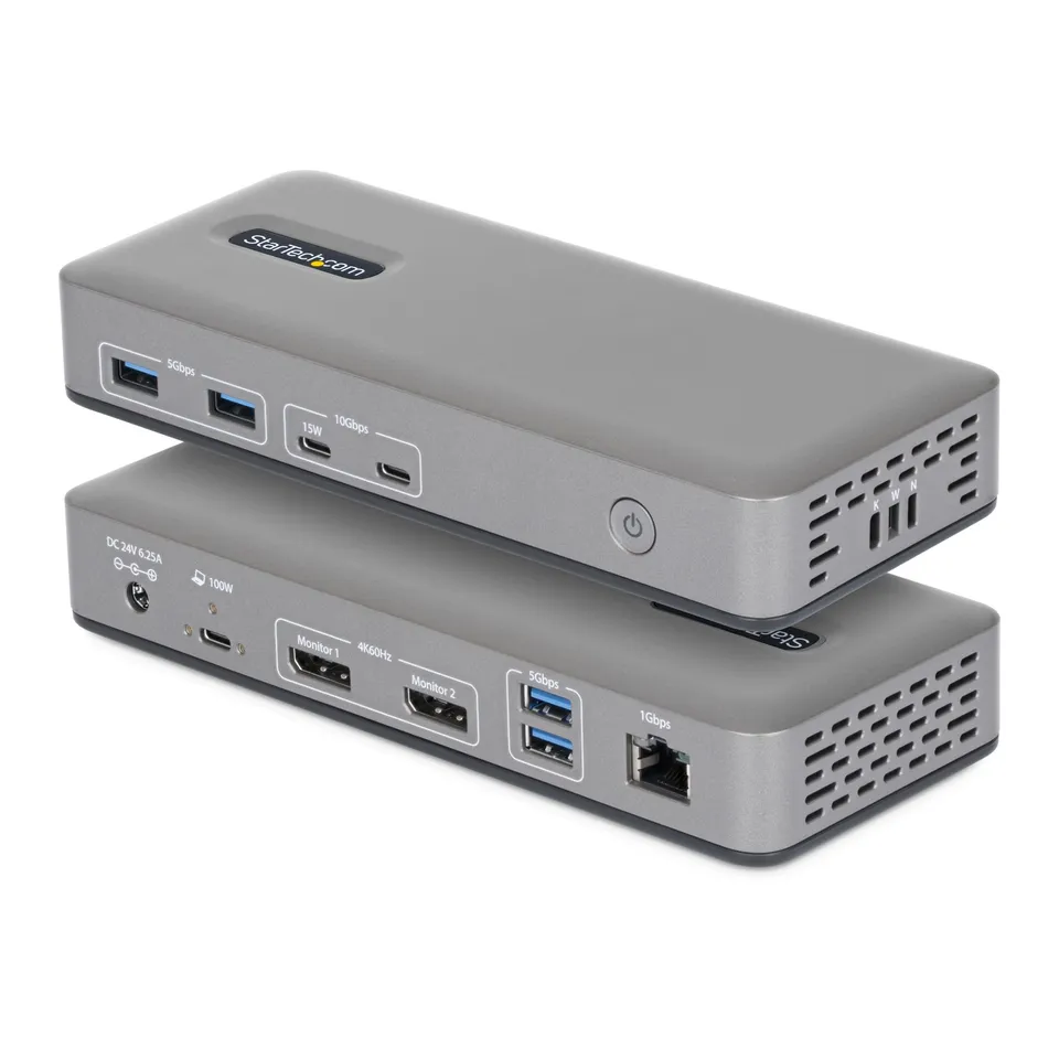 startech-com-dock-usb-c-double-dp-4k-60hz-100w-verrouillable-sans-pilote image 1