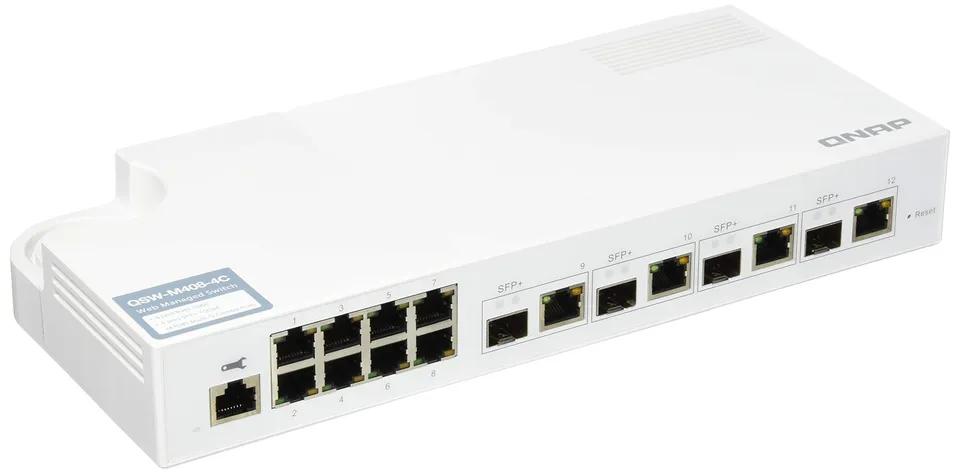 qnap-qsw-m408-4c-switch-g-r-10-gbe-12-ports-sfp-rj45-gigabit image 1