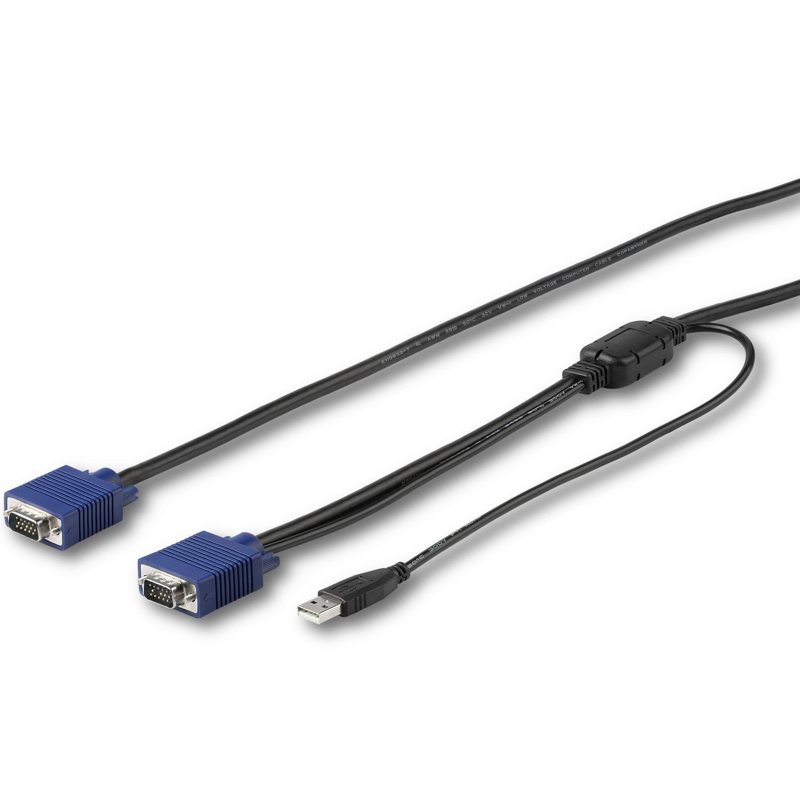 startech-com-rkconsuv10-c-ble-kvm-usb-vga-3-m-pour-console-rack image 1