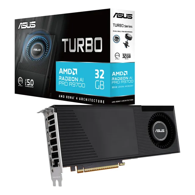 asus-rog-turbo-ai-pro-r9700-32-go-gddr6-carte-graphique-amd-radeon-ai-pro-pcie-5 image 1