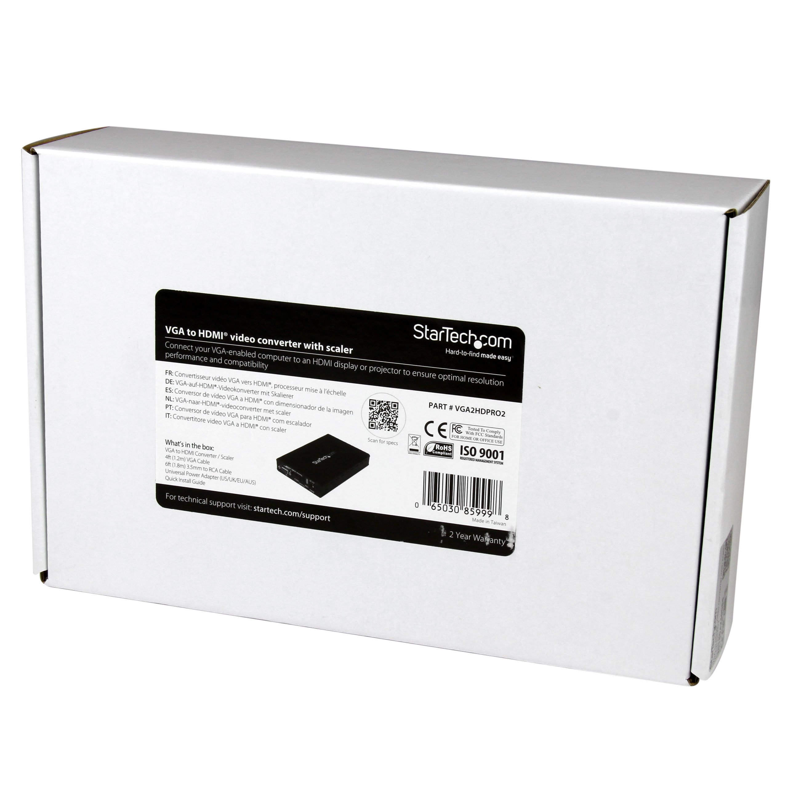startech-com-vga2hdpro2-convertisseur-vga-vers-hdmi-avec-scaler-et-audio image 2