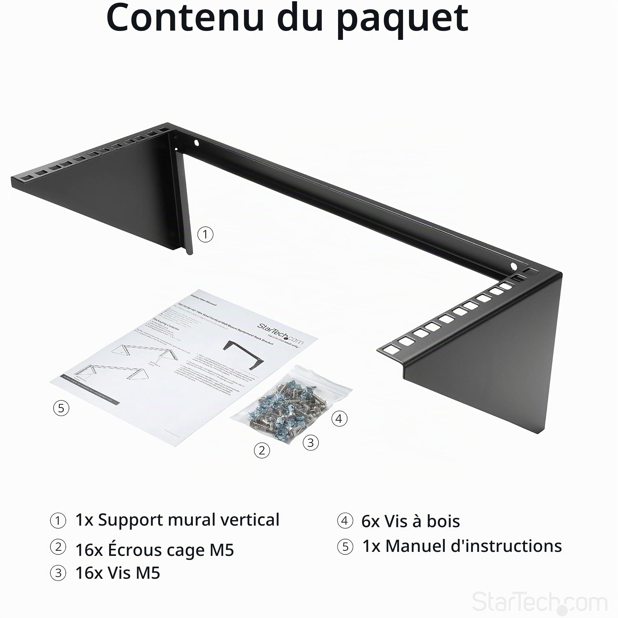 startech-com-rk419wallv-support-mural-vertical-4u-19-56-7-kg-noir image 3
