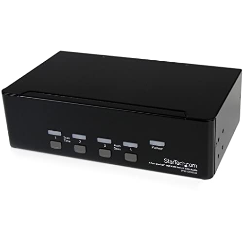 startech-com-sv431dd2dua-switch-kvm-usb-4-ports-double-dvi-2-crans-avec-audio image 4