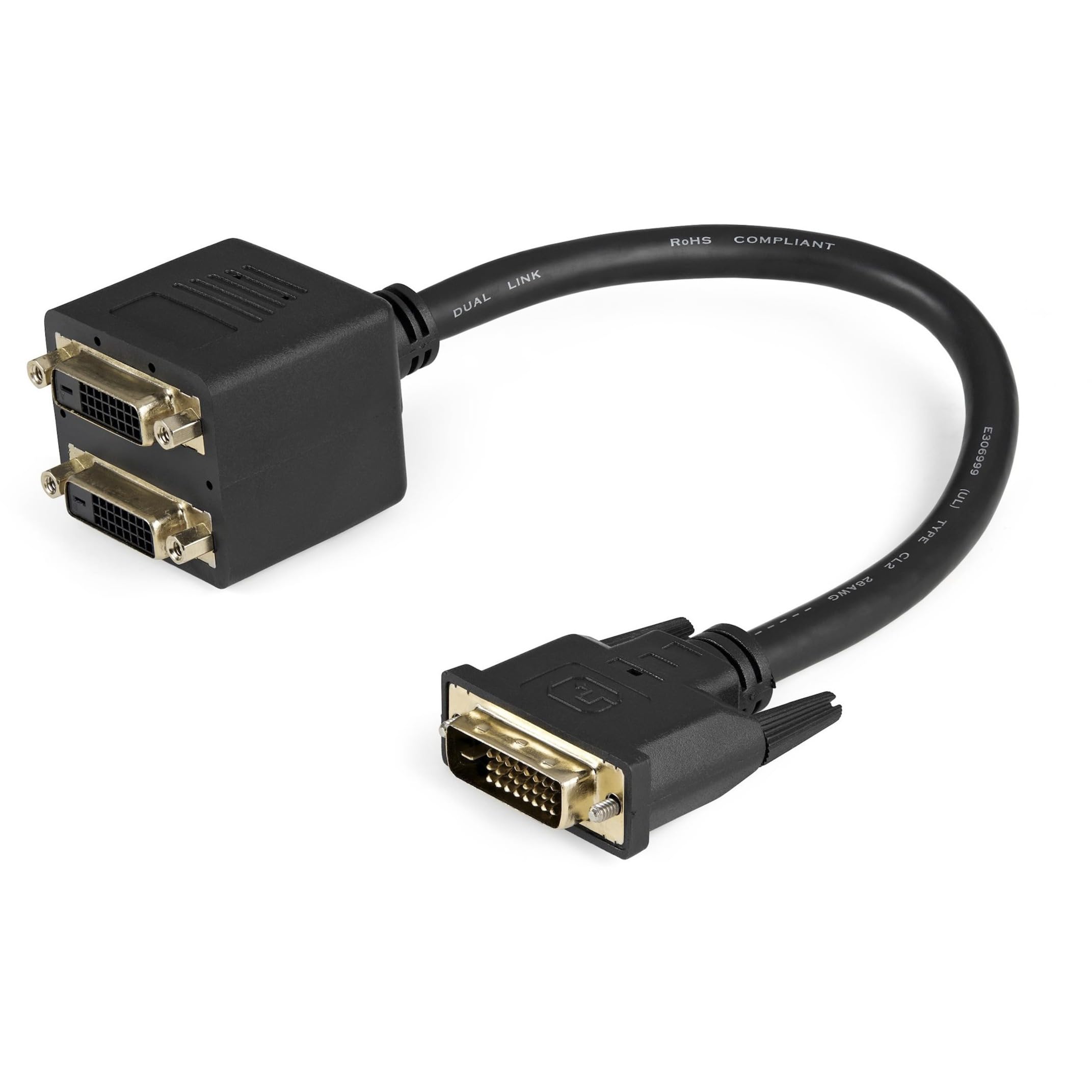 startech-com-dvispl1dd-c-ble-r-partiteur-y-dvi-d-vers-2x-dvi-d-30-cm image 1