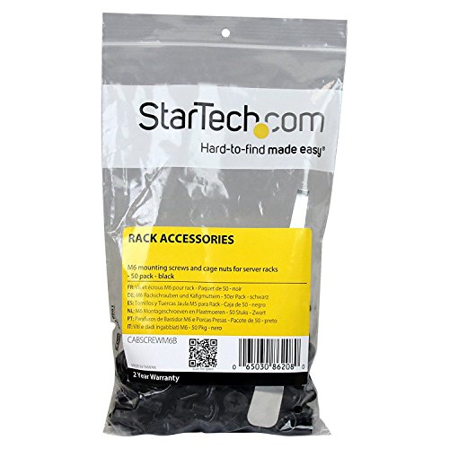 startech-com-kit-50-vis-m6-12mm-et-crous-cage-trou-carr-noir-outil image 7