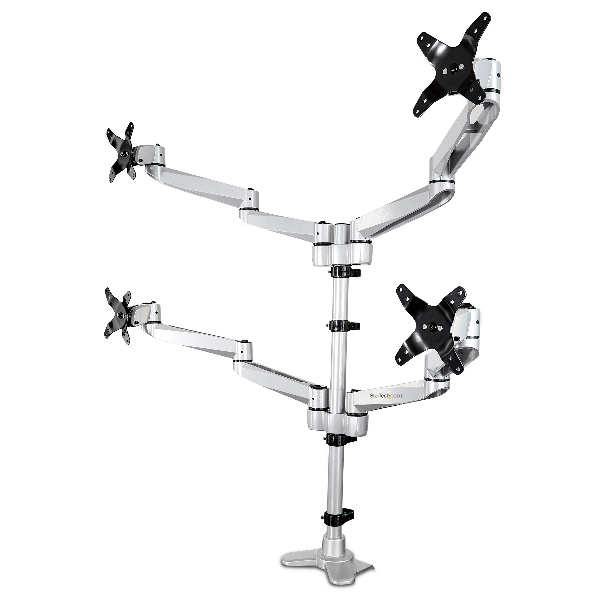 startech-com-armquadps-support-bras-4-crans-jusqu-27-vesa-aluminium-argent image 1