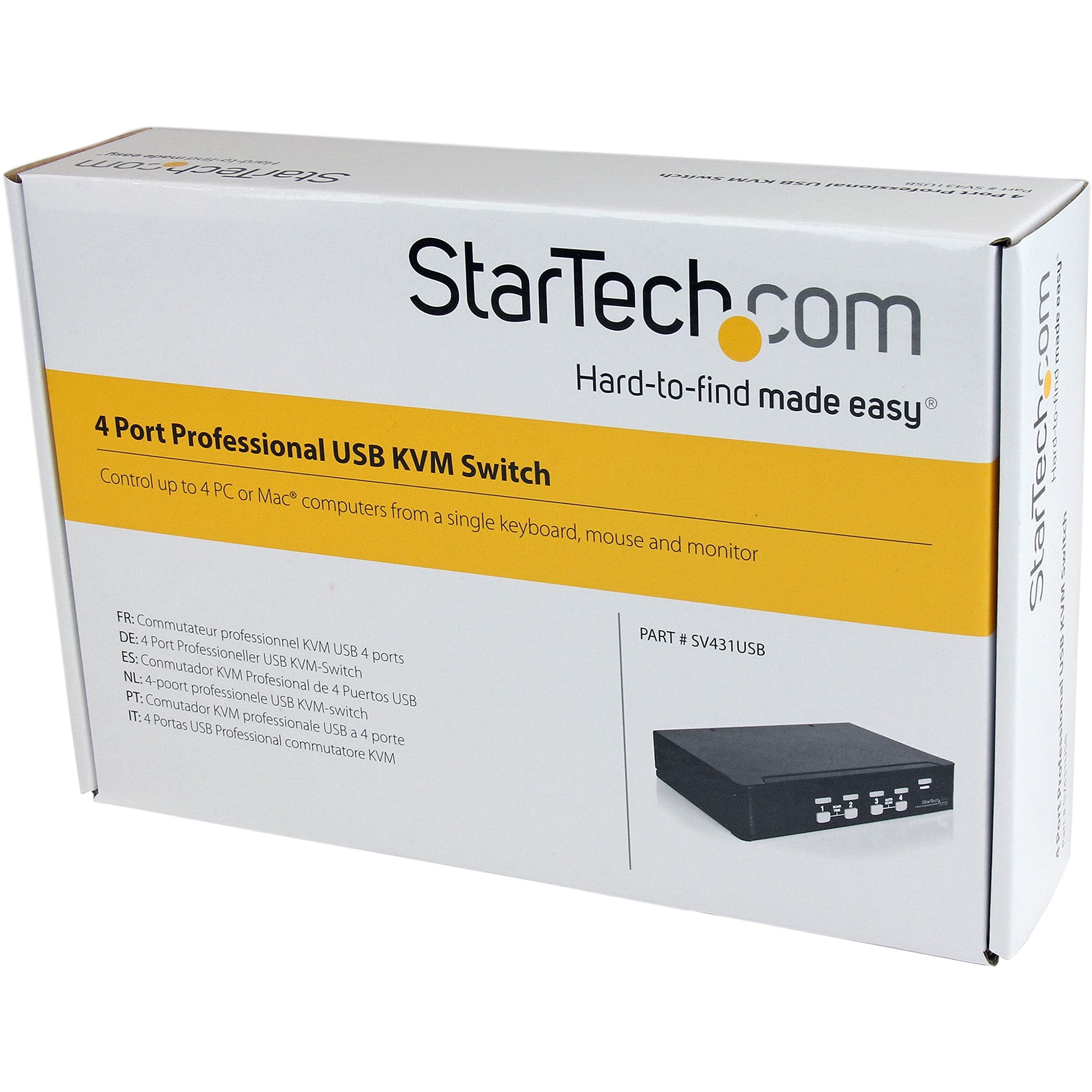 startech-com-sv431usb-switch-kvm-usb-vga-4-ports-rack-1u image 4
