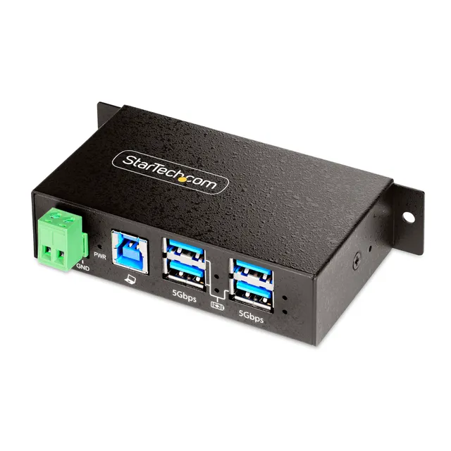 startech-com-5g4aindrm-usb-a-hub-hub-usb-g-r-4-ports-5gbps-m-tal-esd image 1