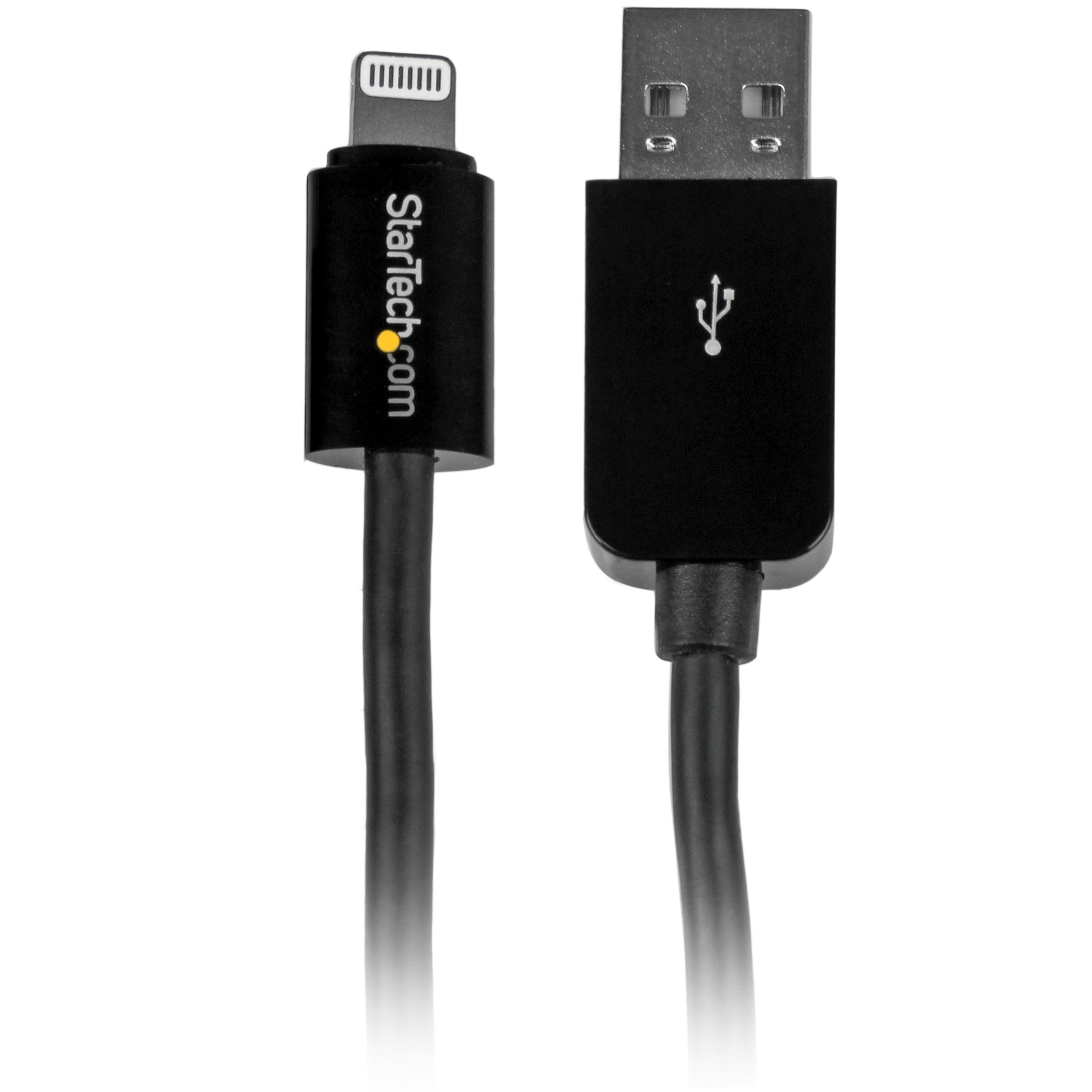 startech-com-usblt3mb-c-ble-usb-a-vers-lightning-3m-noir image 1