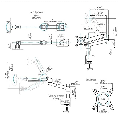 startech-com-support-bureau-pour-cran-bras-articul-multidirectionnel-armpivote image 8