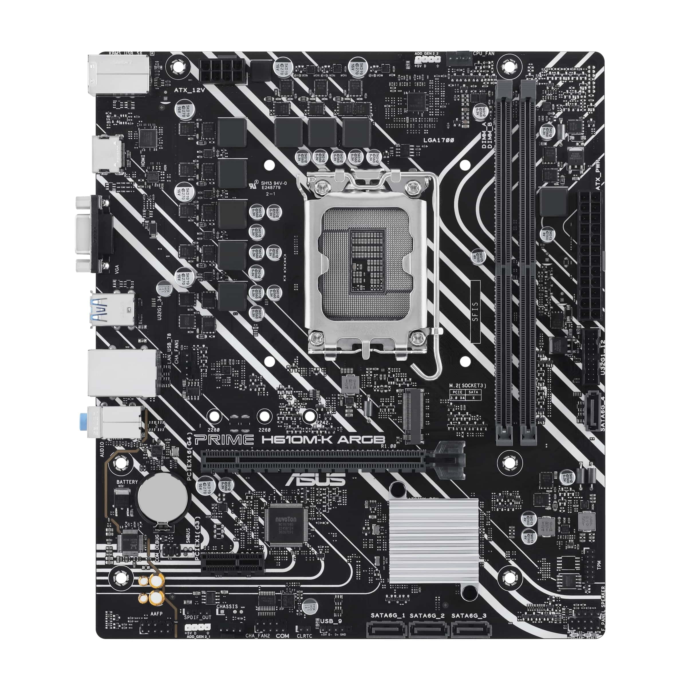 asus-rog-prime-h610m-k-argb-carte-m-re-matx-lga-1700-ddr5-pcie-4-0-m-2 image 2