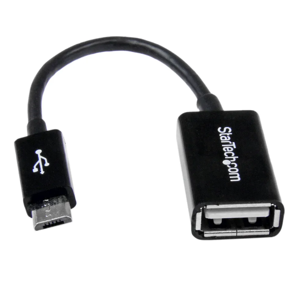 startech-com-uusbotg-adaptateur-otg-micro-usb-m-le-vers-usb-a-femelle-12-cm-noir image 1