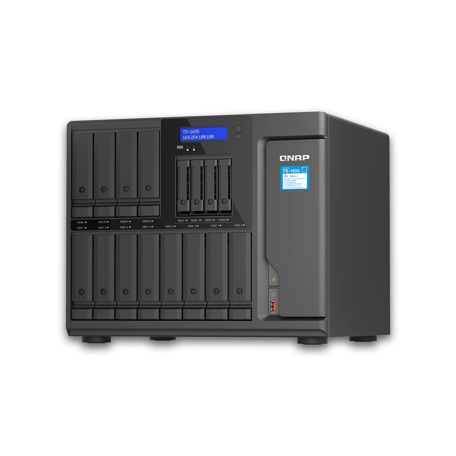 qnap-ts-1655-8g-nas-16-baies-2x-2-5gbe-m-2-nvme-pcie image 3