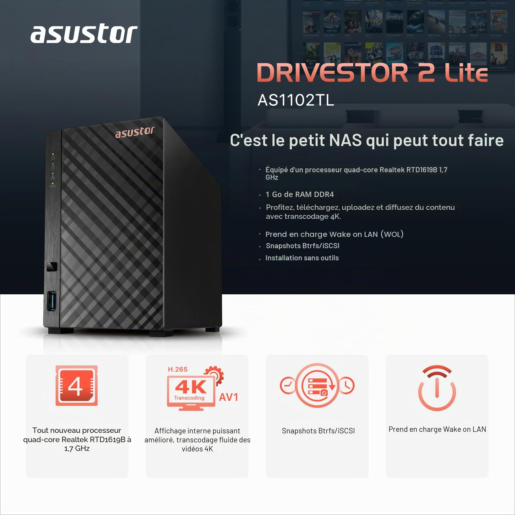 asustor-drivestor-2-lite-as1102tl-nas-2-baies-quad-core-1-7-ghz-1gbe-serveur-clo image 4