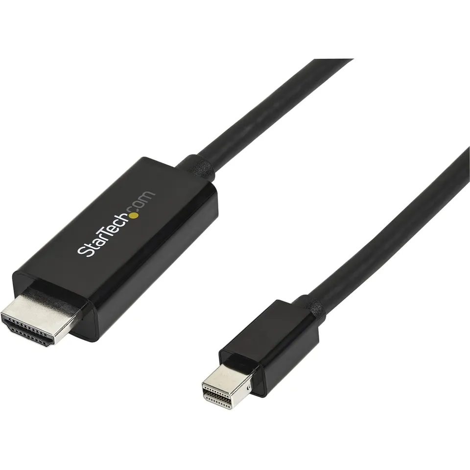 startech-com-mdp2hdmm3mb-c-ble-mini-displayport-vers-hdmi-4k-3-m-noir image 1