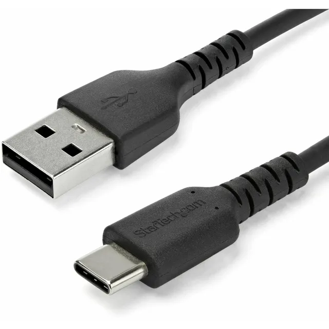 startech-com-c-ble-usb-a-vers-usb-c-1-m-3a-usb-2-0-robuste-noir-kevlar image 1