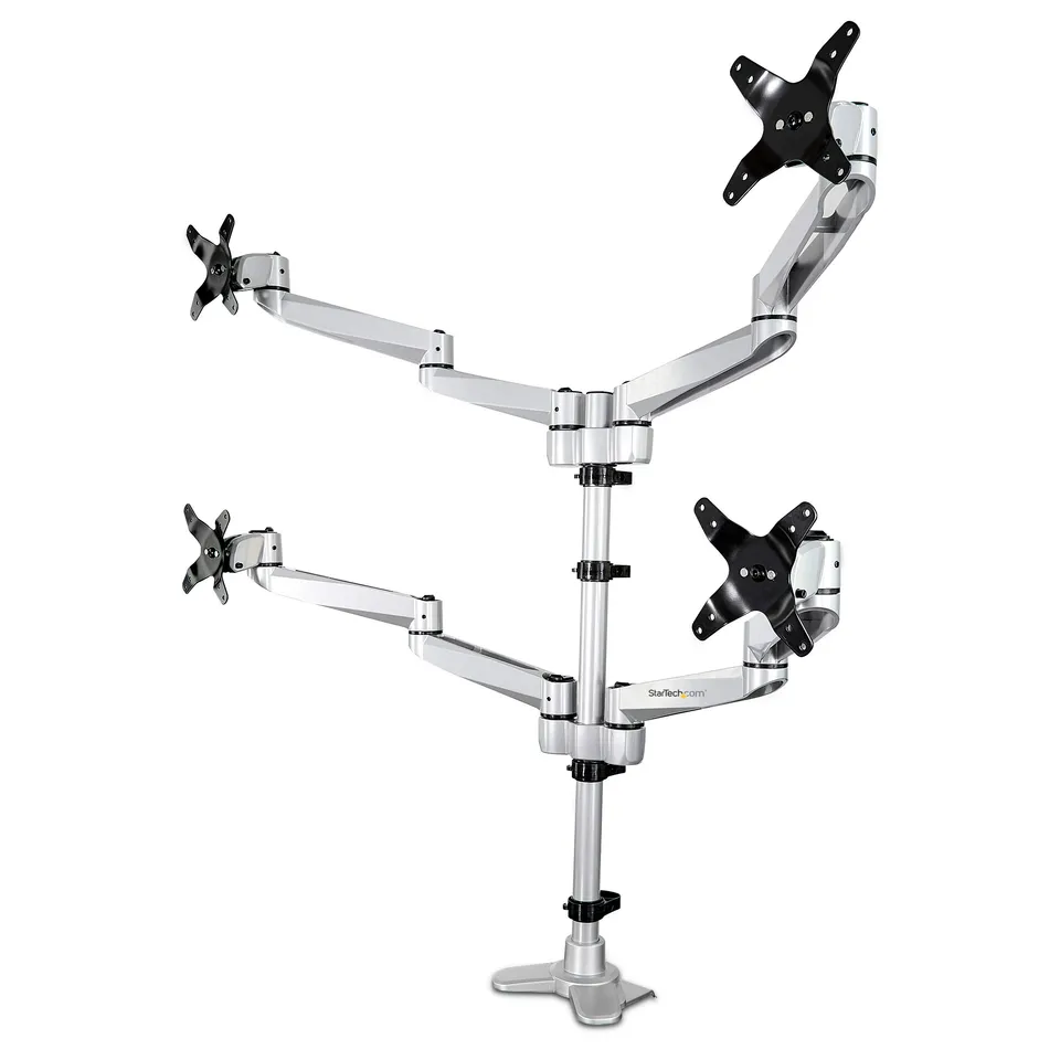 startech-com-armquadps-support-bras-4-crans-jusqu-27-vesa-aluminium-argent image 1
