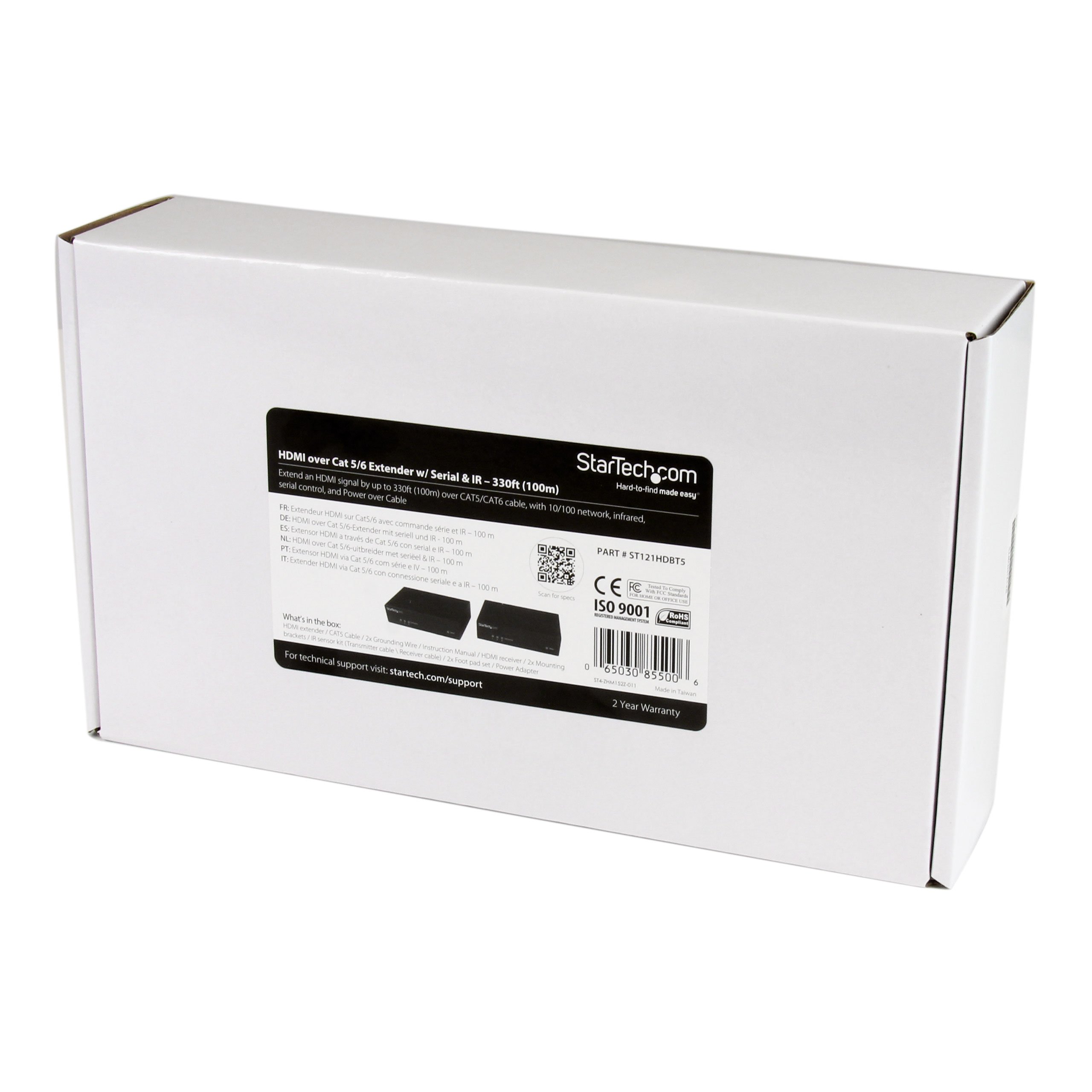 startech-com-st121hdbt5-extender-hdbaset-hdmi-sur-cat5e-6-poc-4k-100m image 2