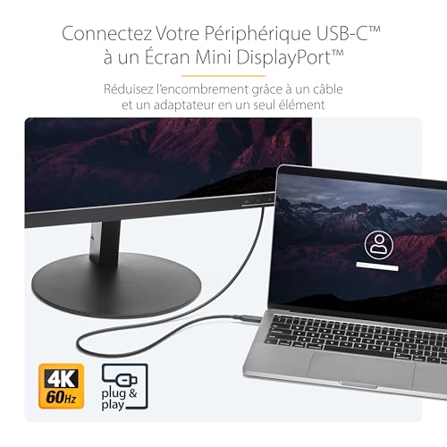 startech-com-c-ble-usb-c-vers-mini-displayport-1-2-1-m-4k-60-hz image 8