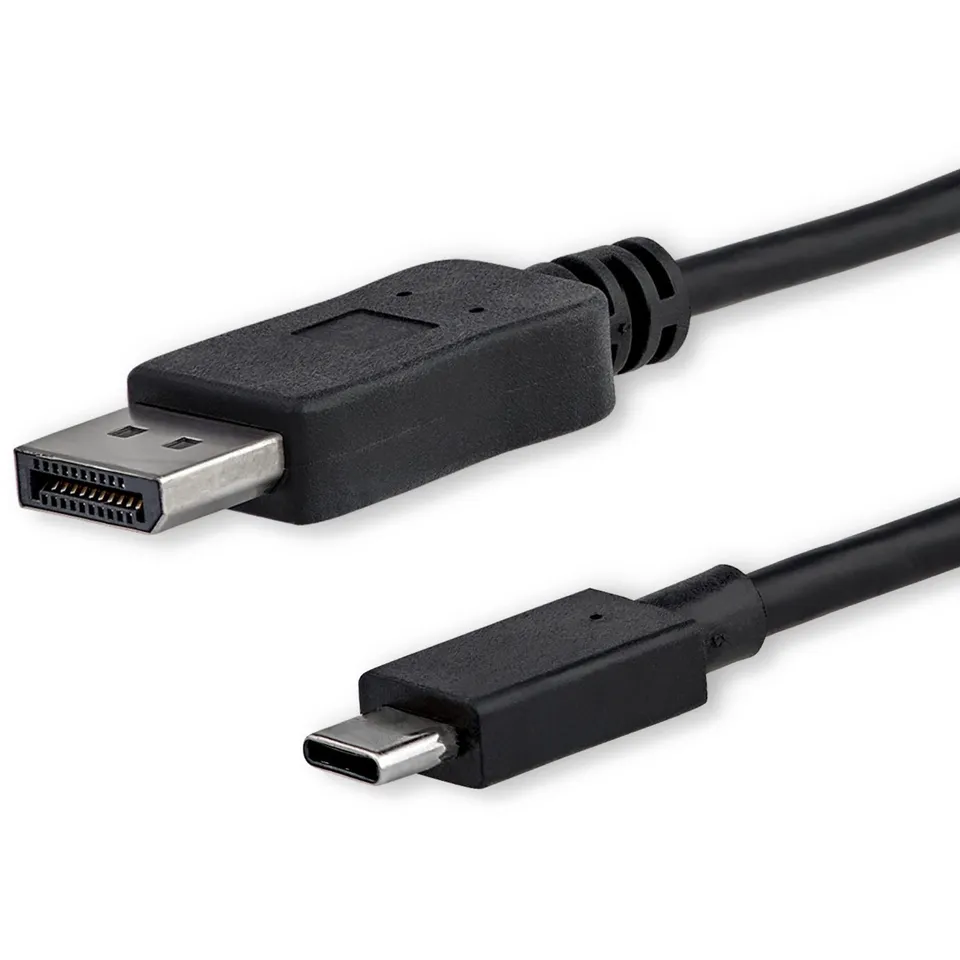startech-com-c-ble-usb-c-vers-displayport-1-2-4k-60hz-dp-alt-mode-1-m-noir-cdp2d image 1