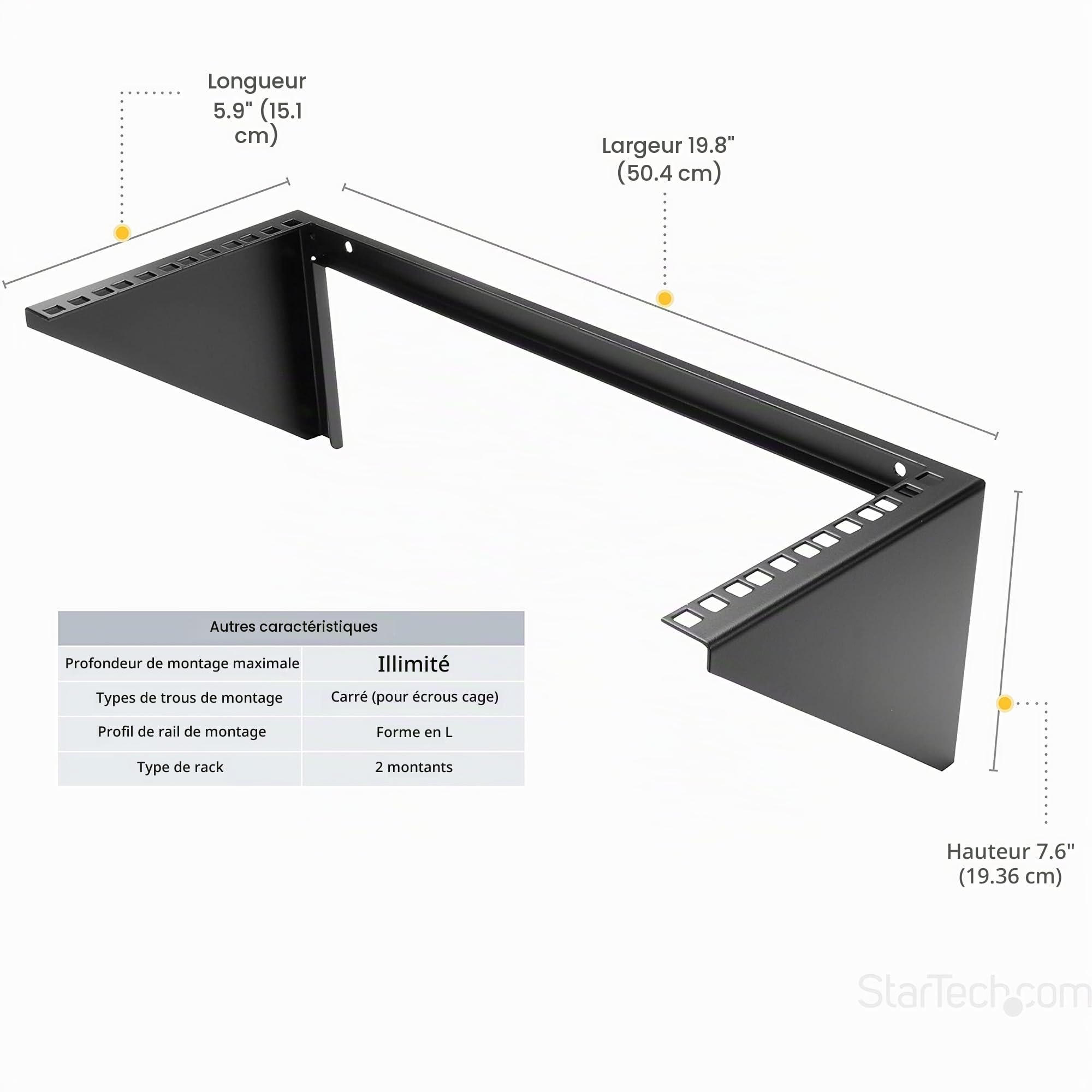 startech-com-rk419wallv-support-mural-vertical-4u-19-56-7-kg-noir image 2