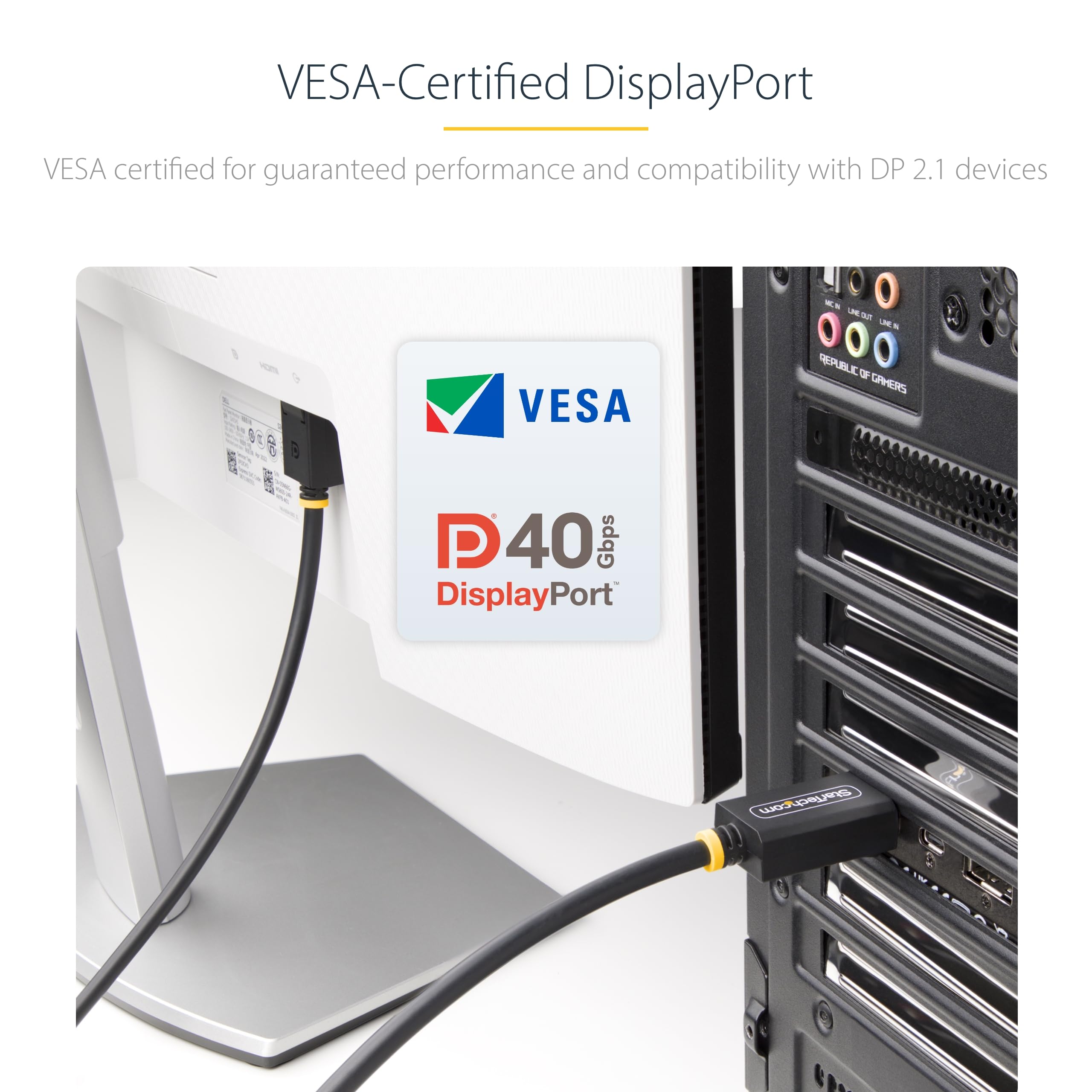 startech-com-c-ble-displayport-2-1-vesa-dp40-1-8-m-8k-60hz-noir image 2