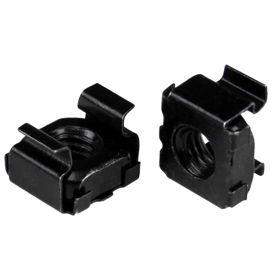 startech-com-lot-de-50-crous-cage-m6-outil-fixation-rack-19-10-noir image 1