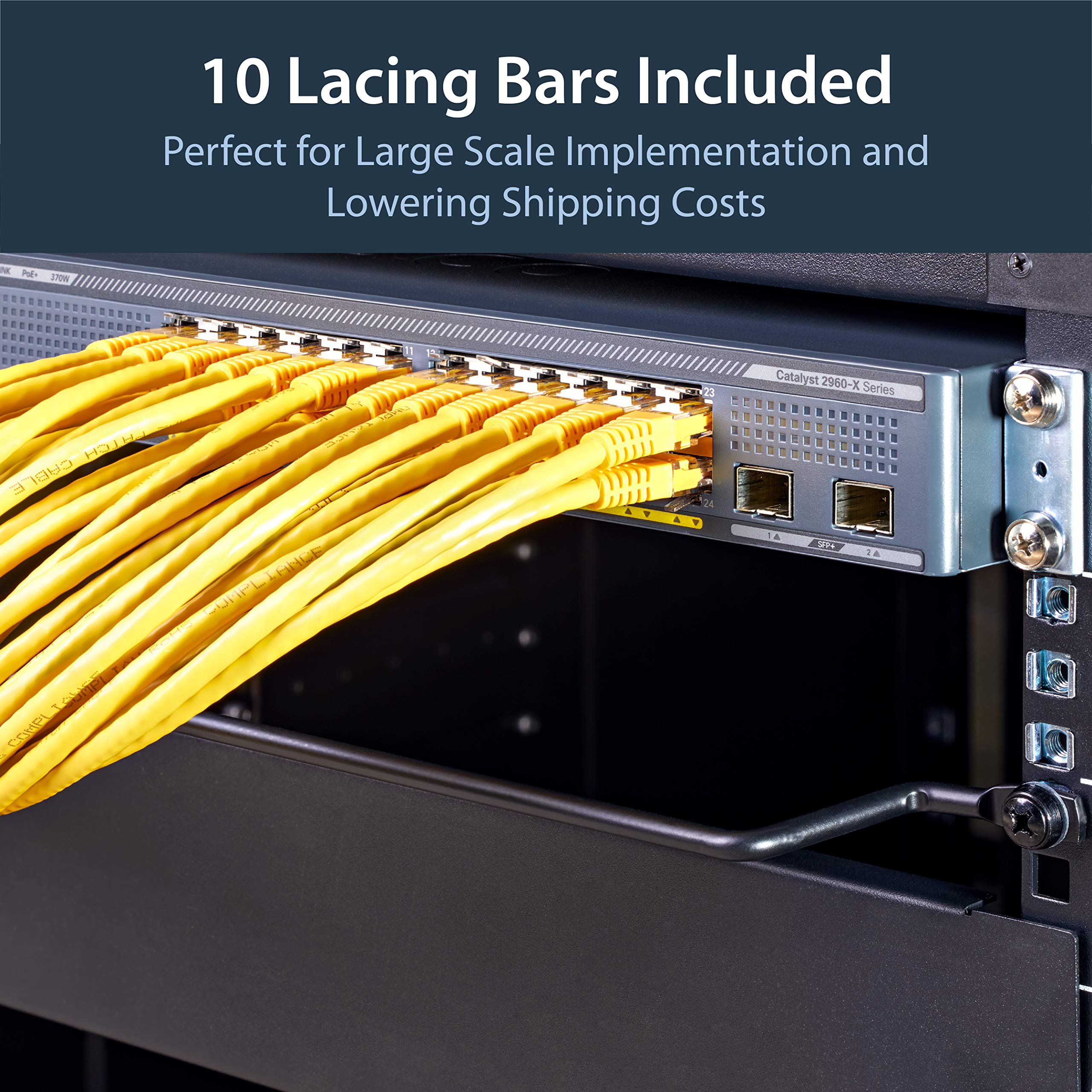 startech-com-cmlb102-barre-horizontale-de-gestion-de-c-bles-lacing-bar-rack-lot- image 4