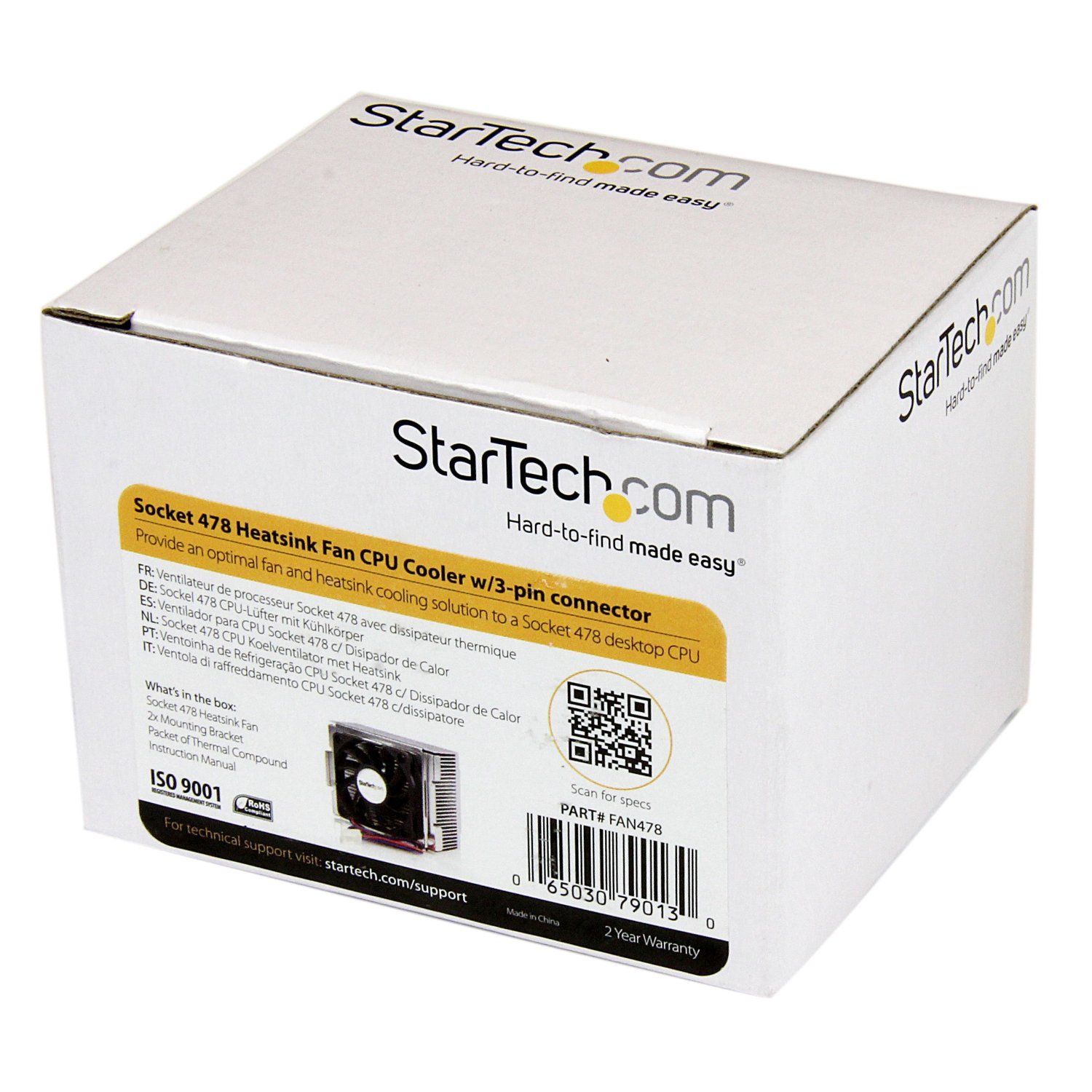 startech-com-ventilateur-refroidisseur-cpu-socket-478-avec-dissipateur-aluminium image 3