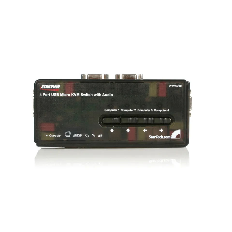 startech-com-sv411kusb-switch-kvm-usb-vga-4-ports-avec-c-bles image 1