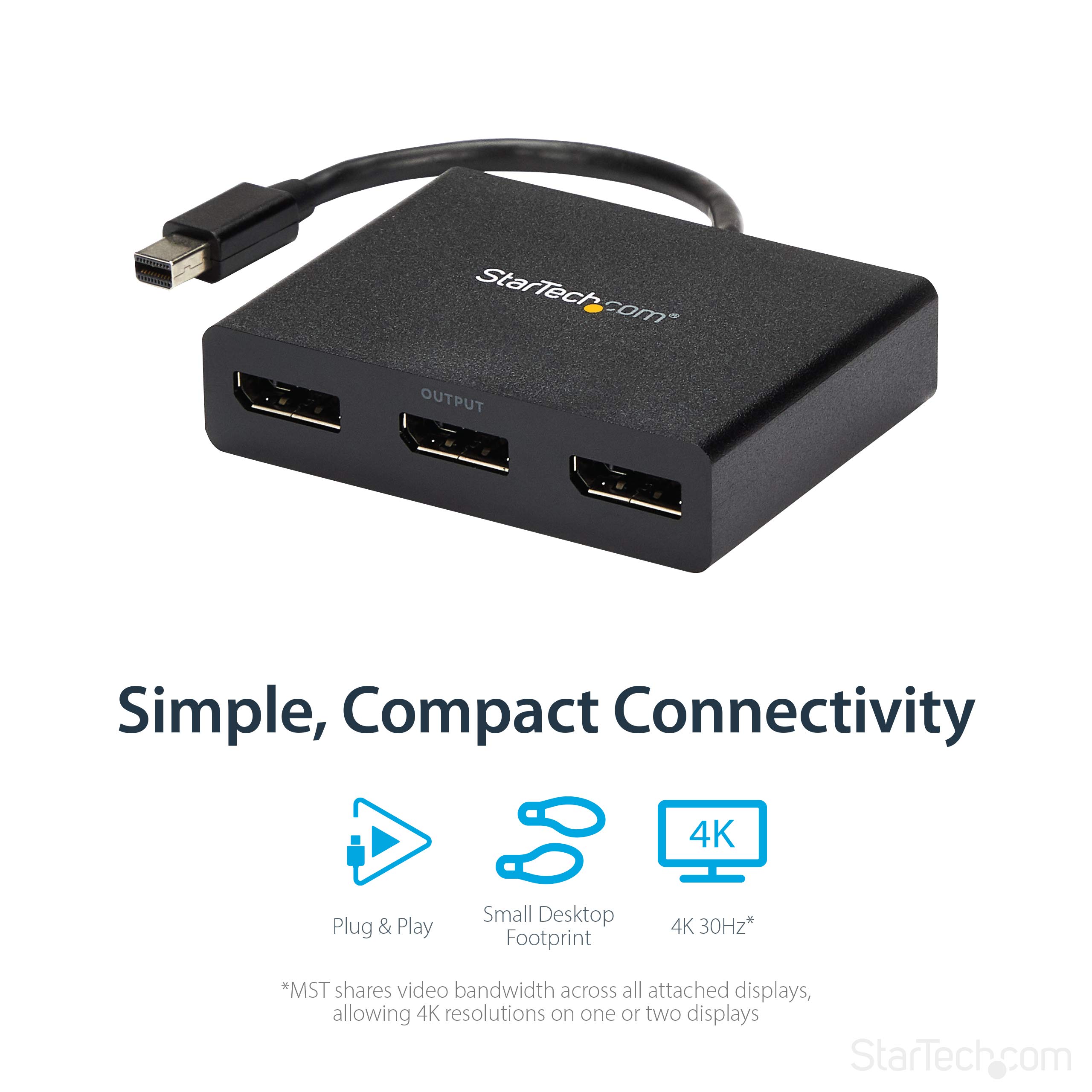 startech-com-hub-mst-mini-displayport-vers-3x-displayport-double-4k-30hz-triple- image 3