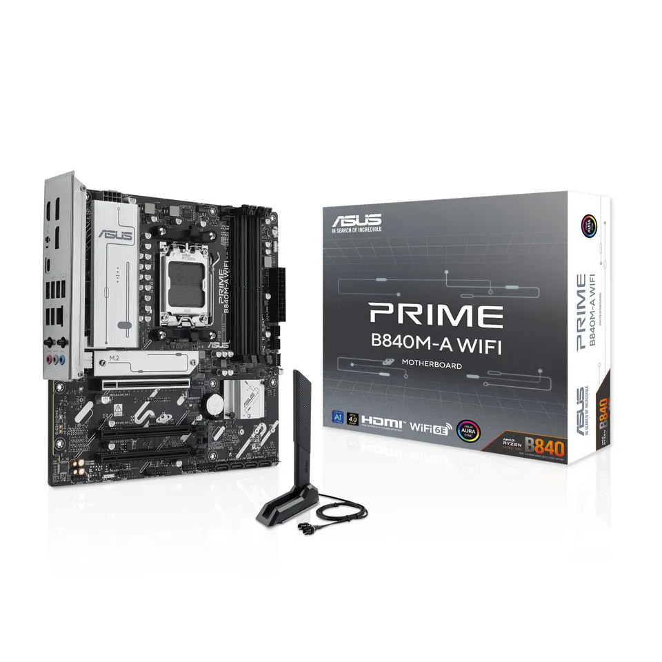 asus-prime-b840m-a-wifi-carte-m-re-matx-am5-ddr5-wifi-6e-2-5gbe image 1