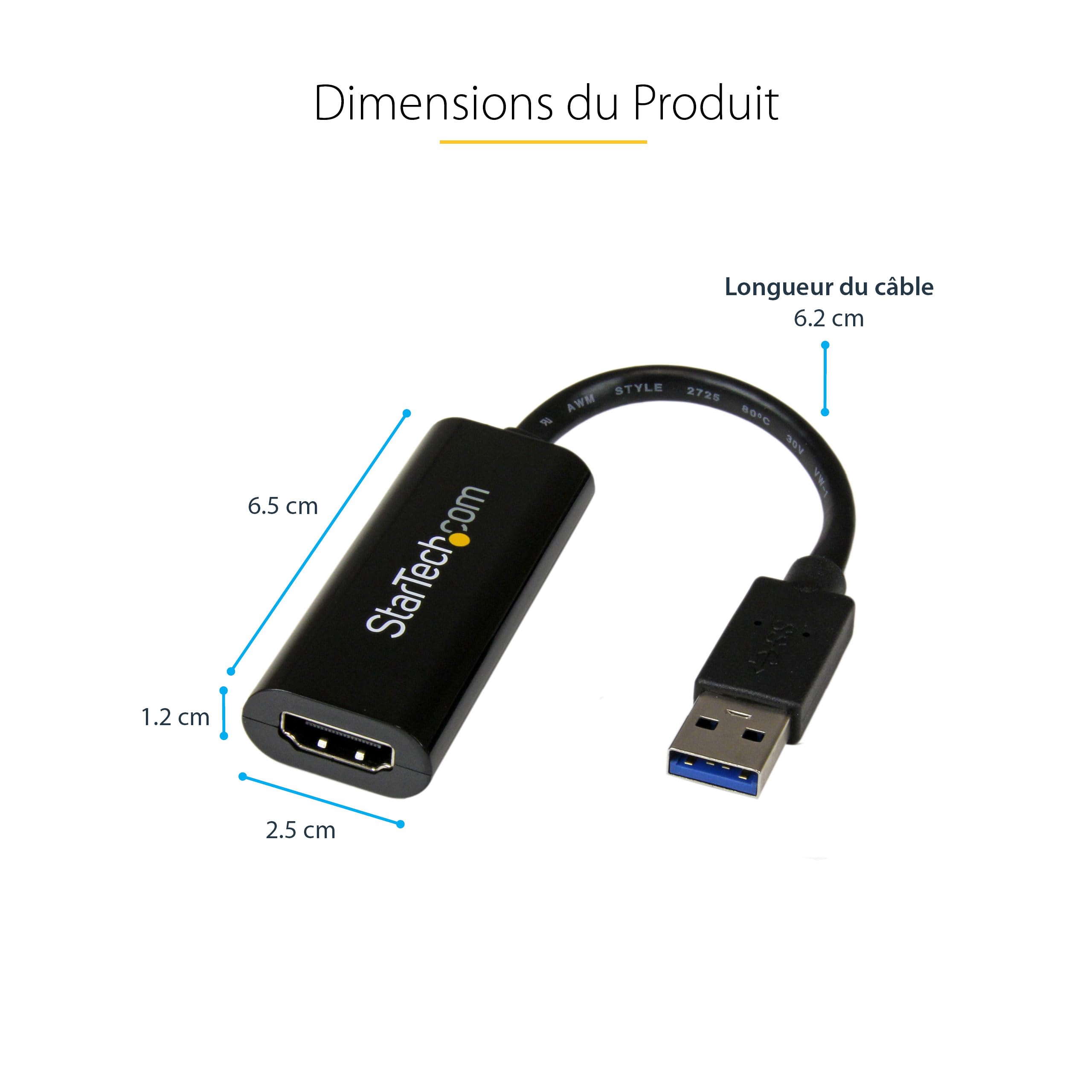 startech-com-usb32hdes-adaptateur-usb-3-0-type-a-vers-hdmi-1080p-noir image 5