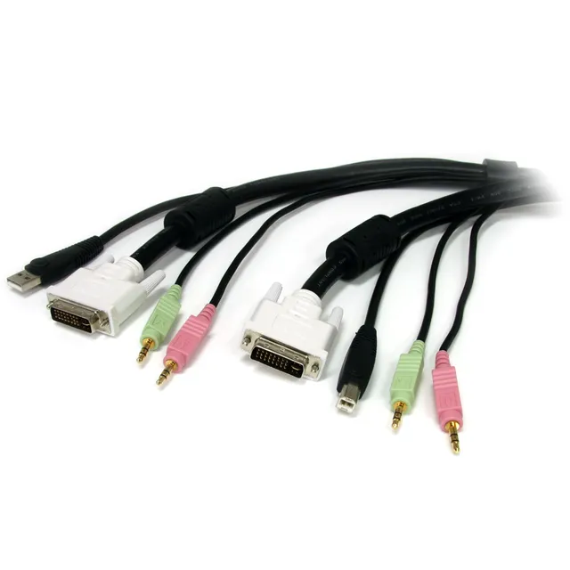 startech-com-usbdvi4n1a10-c-ble-kvm-usb-dvi-4-en-1-audio-micro-3-m image 1