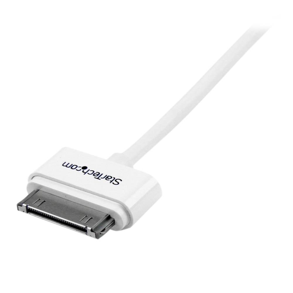 startech-com-usb2adc1m-c-ble-apple-dock-30-broches-vers-usb-a-1-m-blanc image 3