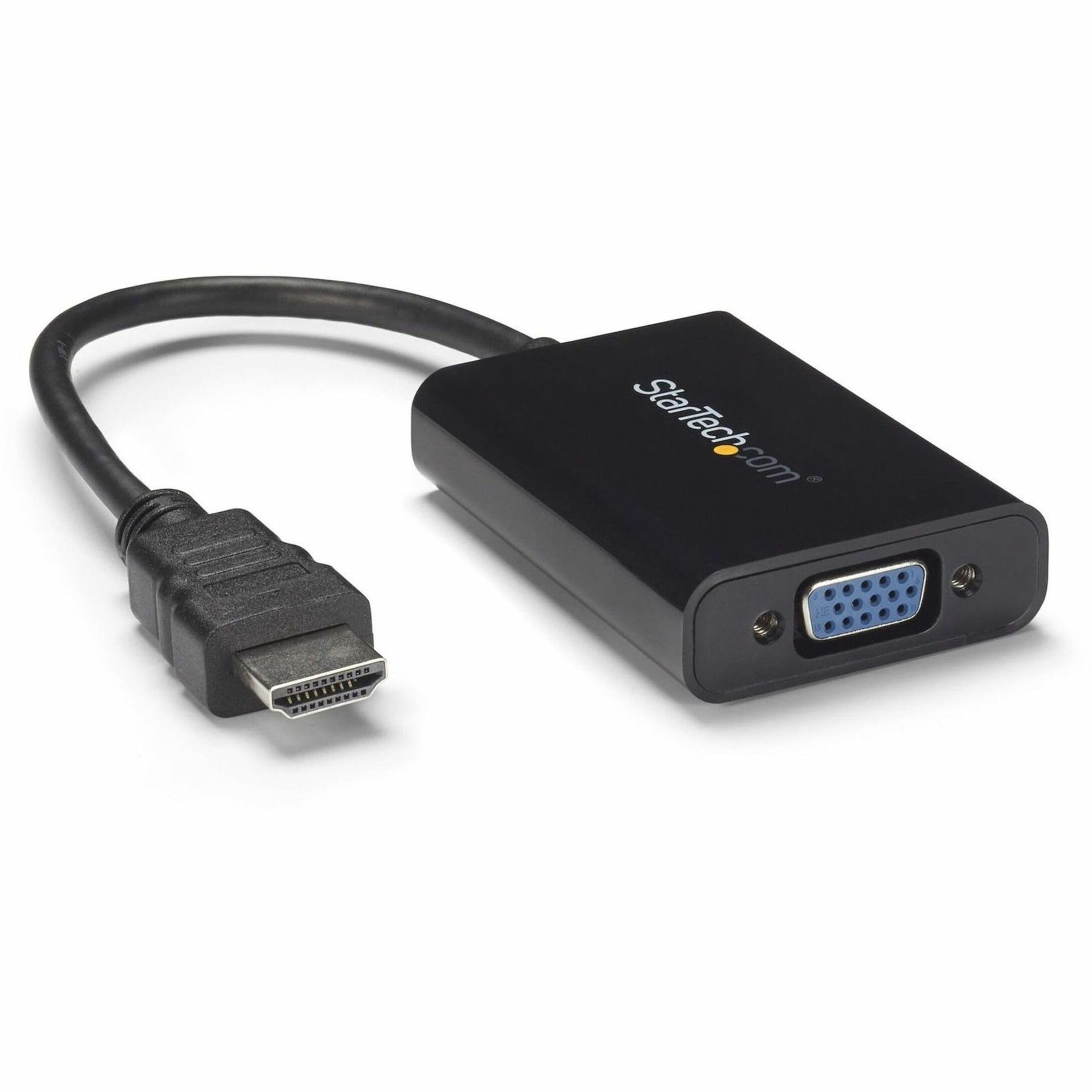 startech-com-hd2vgaa2-adaptateur-hdmi-vers-vga-avec-audio-1080p-noir image 1
