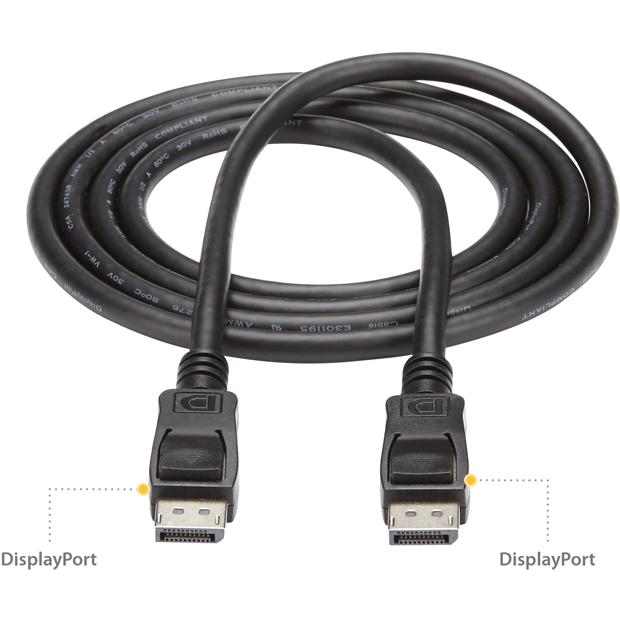 startech-com-c-ble-displayport-1-2-2-m-4k-x-2k-certifi-vesa-noir image 2