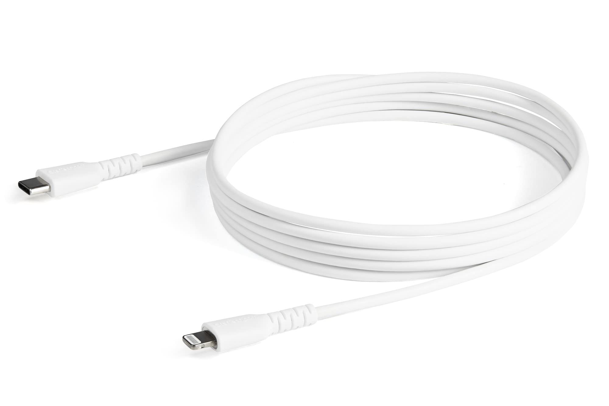 startech-com-rusbcltmm2mw-c-ble-usb-c-vers-lightning-2m-blanc-robuste-mfi-aramid image 4