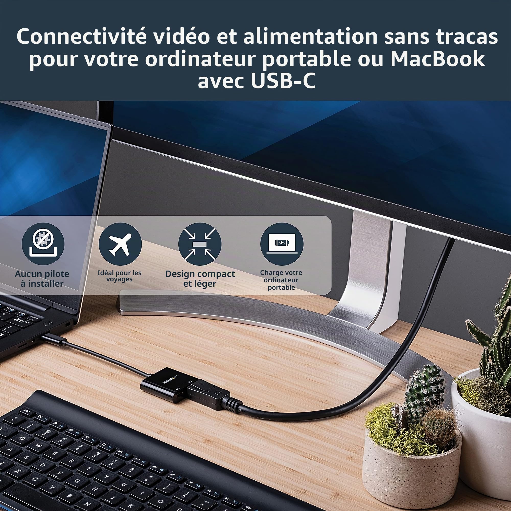 startech-com-adaptateur-usb-c-vers-displayport-1-2-4k-60hz-pd-60w-passthrough image 4