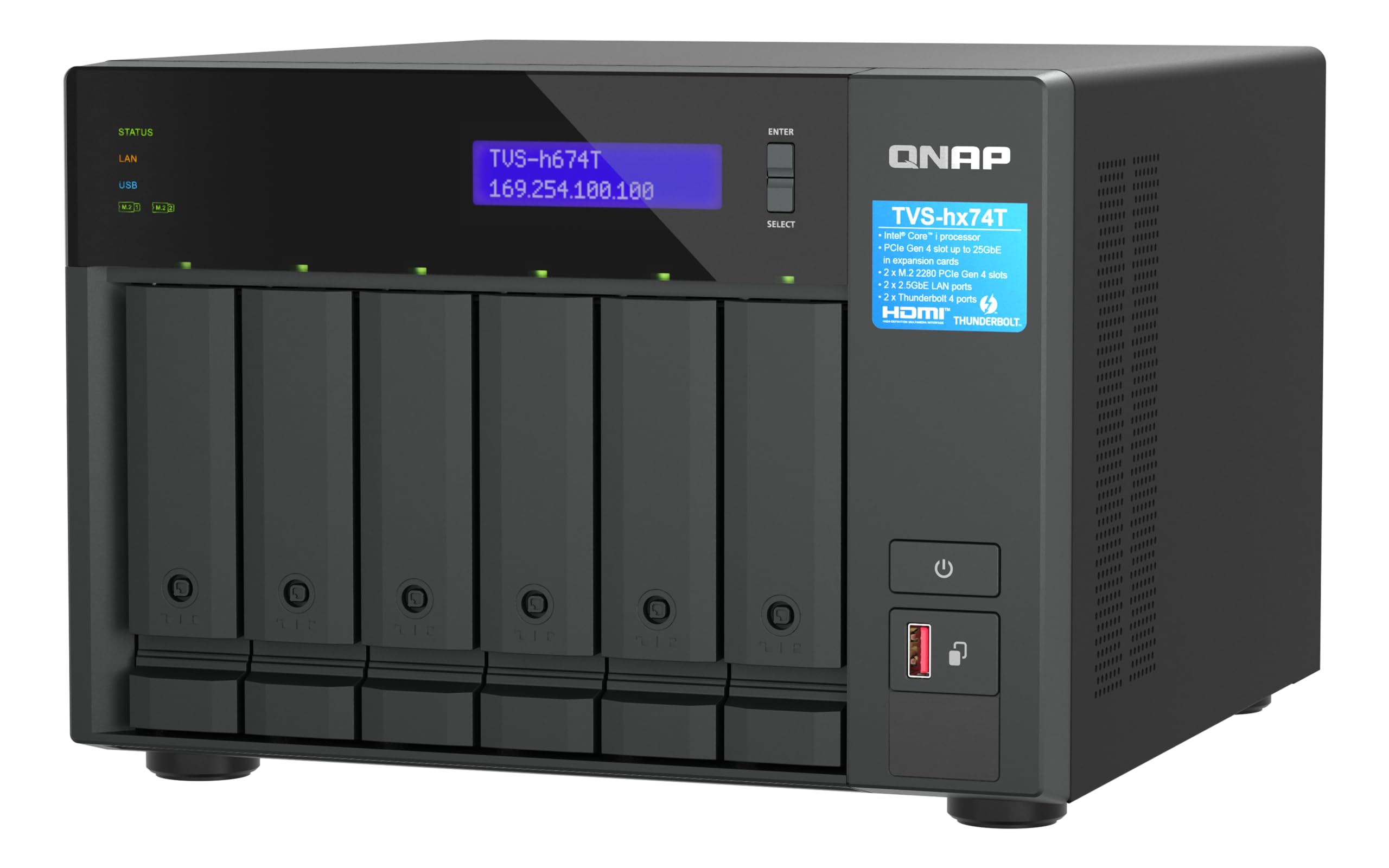 qnap-tvs-h674t-nas-6-baies-thunderbolt-4-intel-i5-32-go-ram image 5