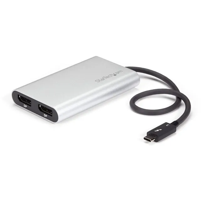startech-com-adaptateur-thunderbolt-3-vers-double-displayport-4k-60hz-5k-tb32dp2 image 1