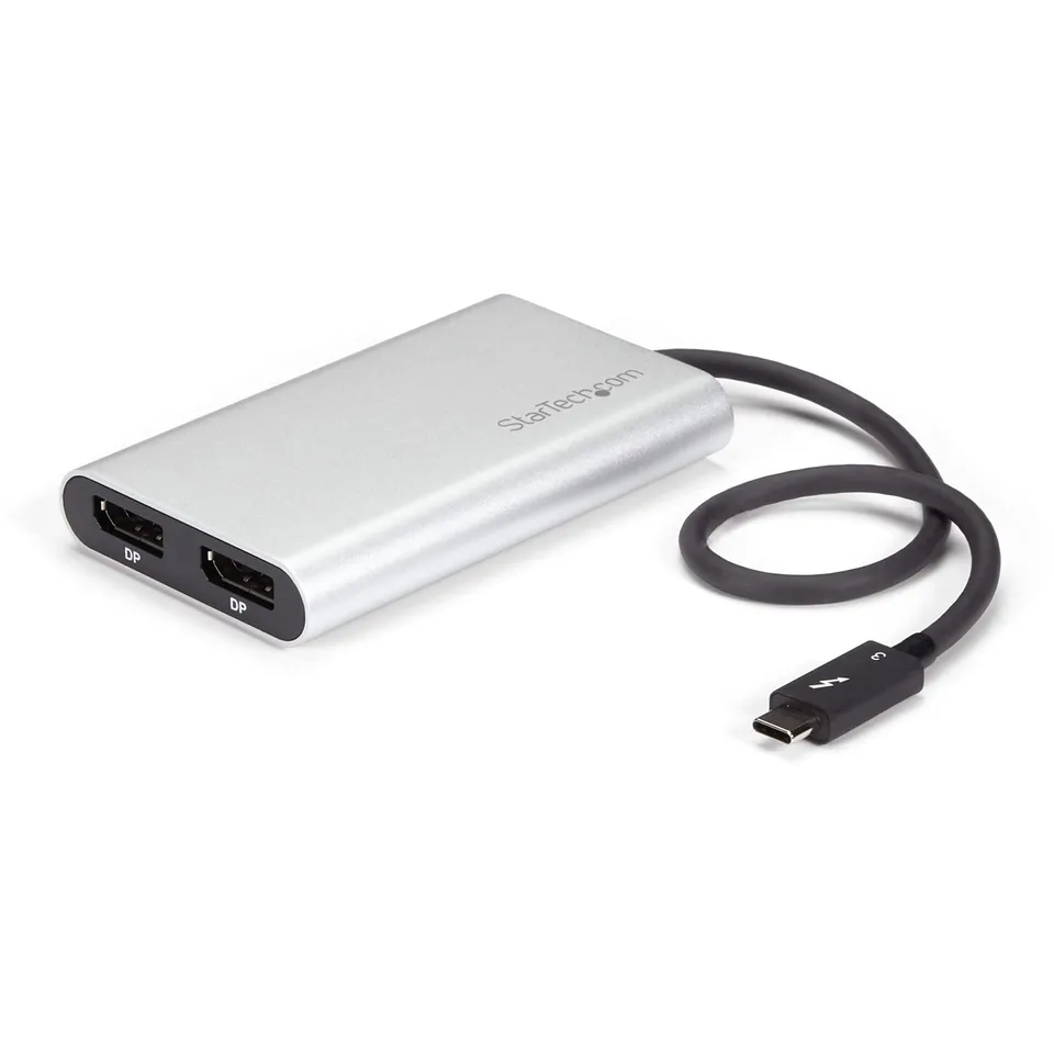 startech-com-adaptateur-thunderbolt-3-vers-double-displayport-4k-60hz-5k-tb32dp2 image 1