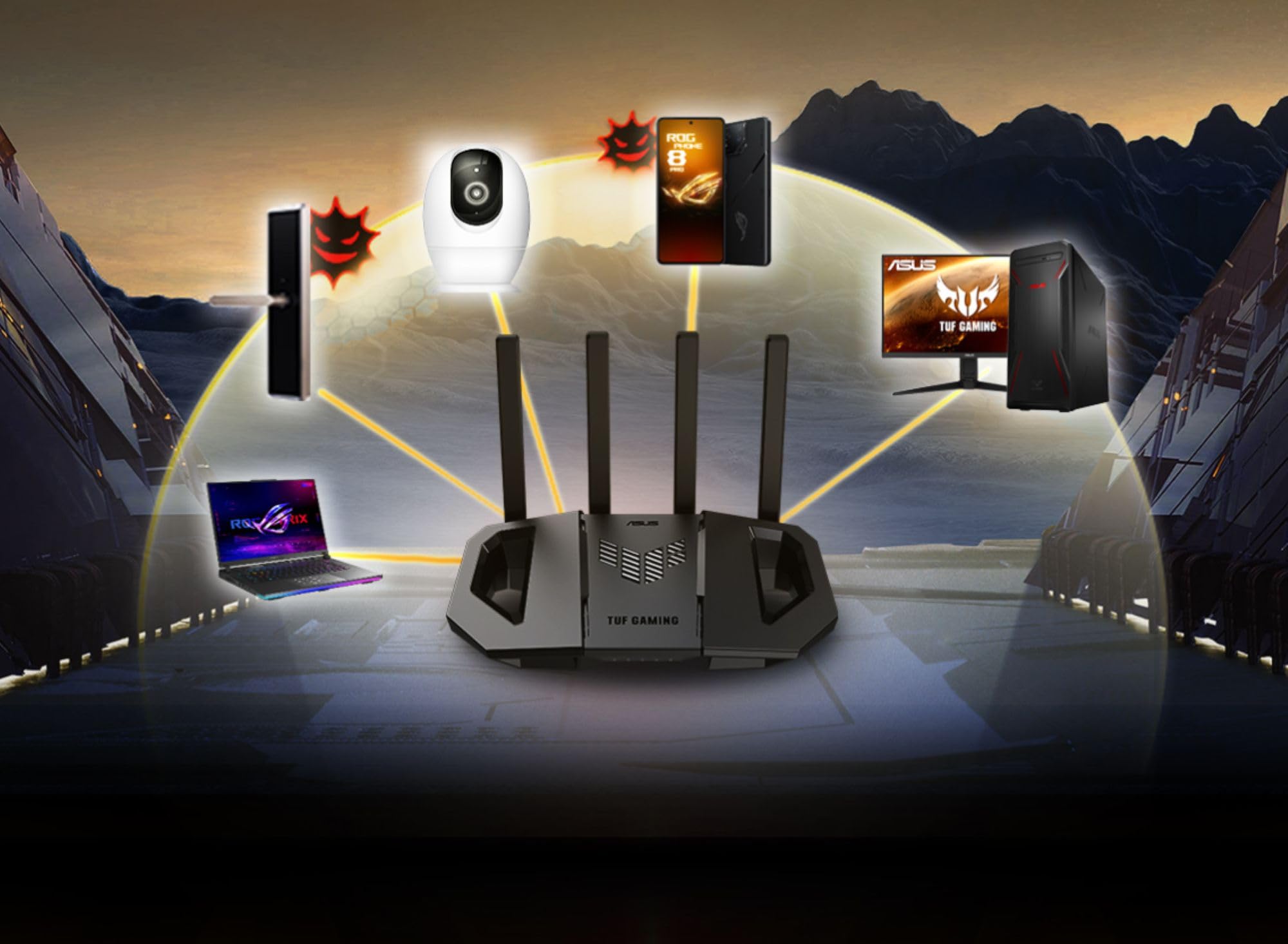 asus-tuf-gaming-be3600-v2-routeur-gaming-wifi-7-double-bande-3600-mbps-2-5g image 2