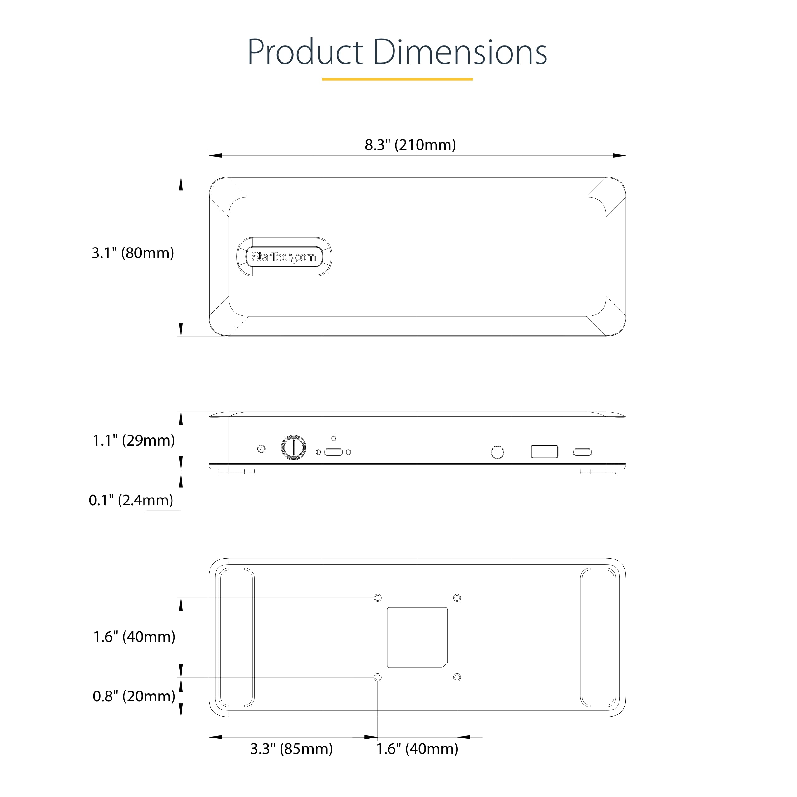 startech-com-dock-usb-c-triple-4k30-double-4k60-chromebook-7-ports-gbe-60w image 8