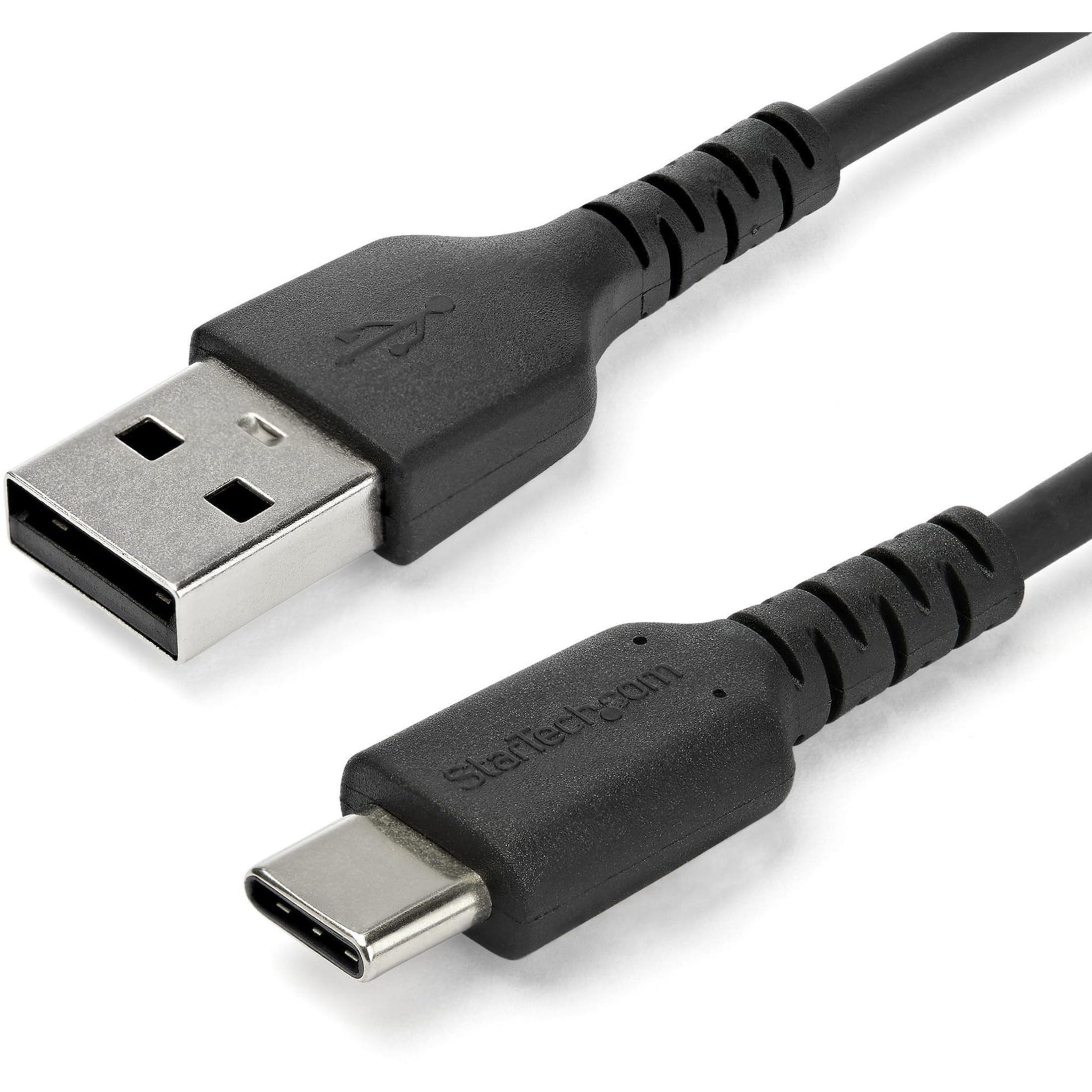 startech-com-c-ble-usb-a-vers-usb-c-2m-charge-3a-robuste-noir image 1