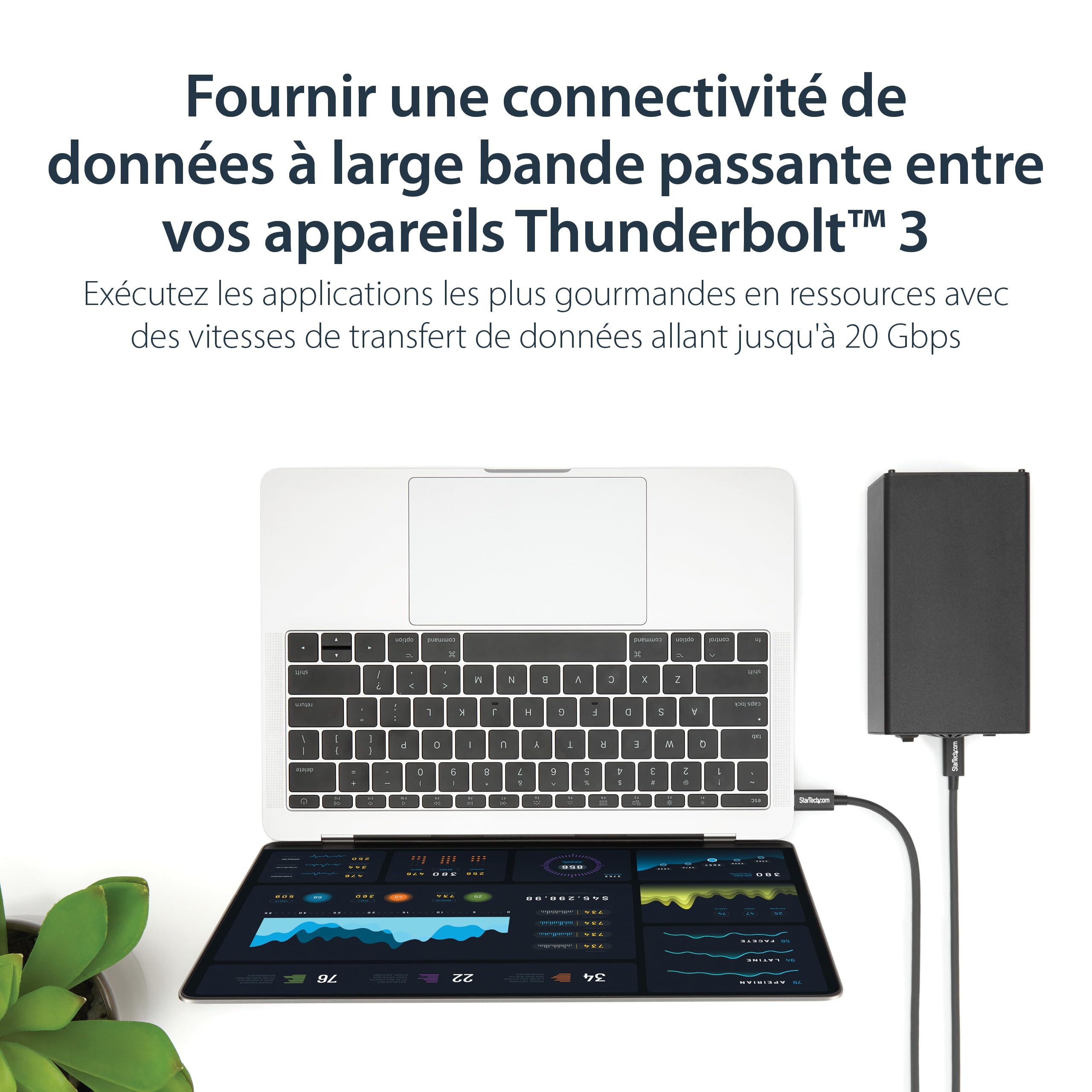 startech-com-c-ble-thunderbolt-3-passif-1-m-20gbps image 2
