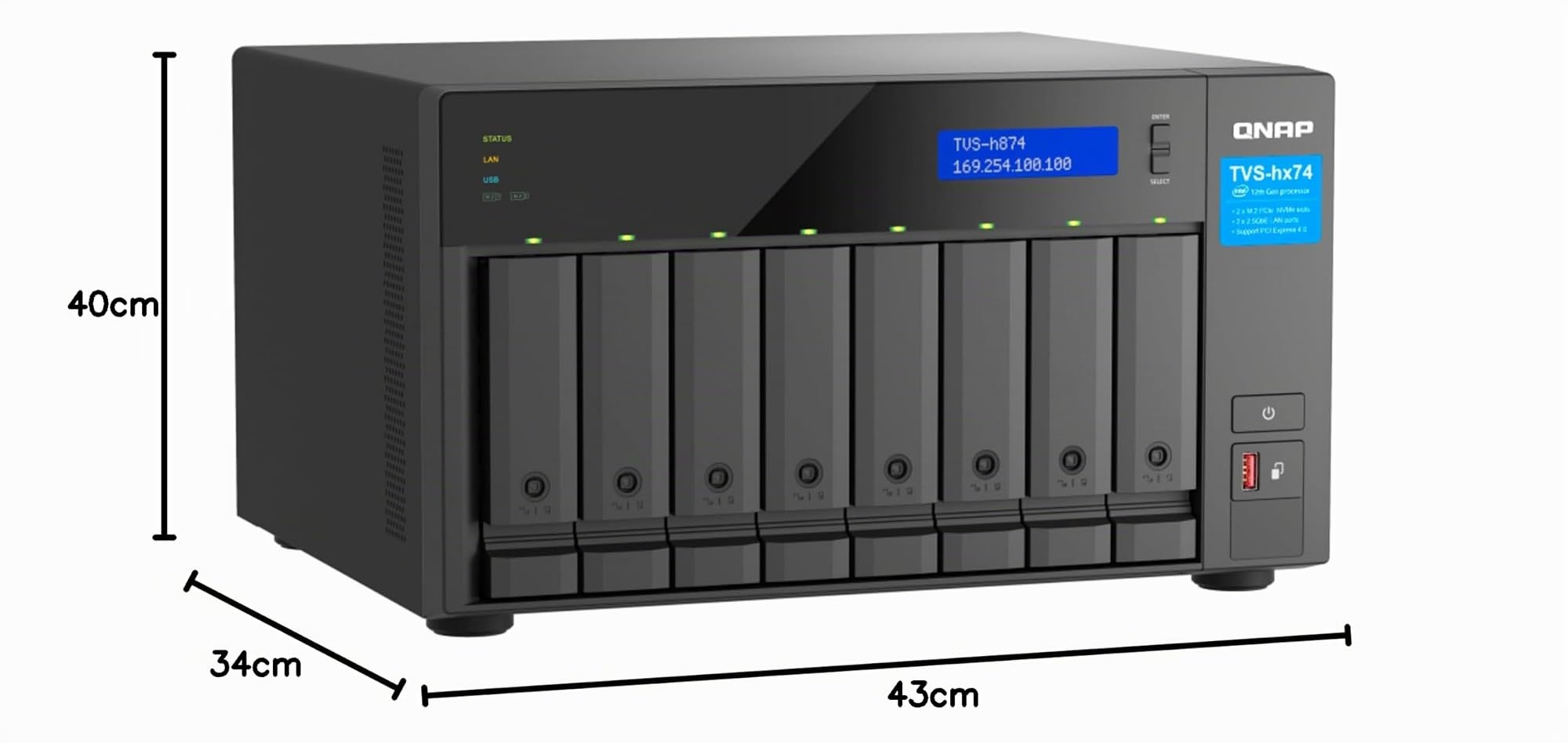 qnap-tvs-h874x-i9-64g-nas-8-baies-i9-64go image 7