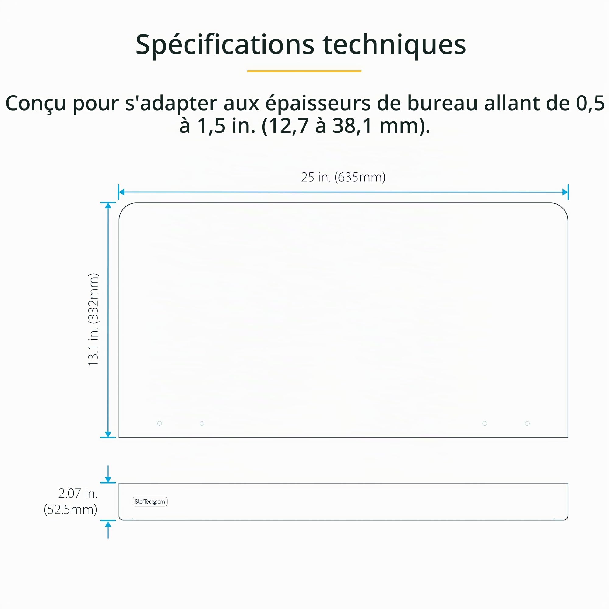 startech-com-dskcrnrslv-plateau-d-angle-acier-pince-pour-clavier-et-souris image 6