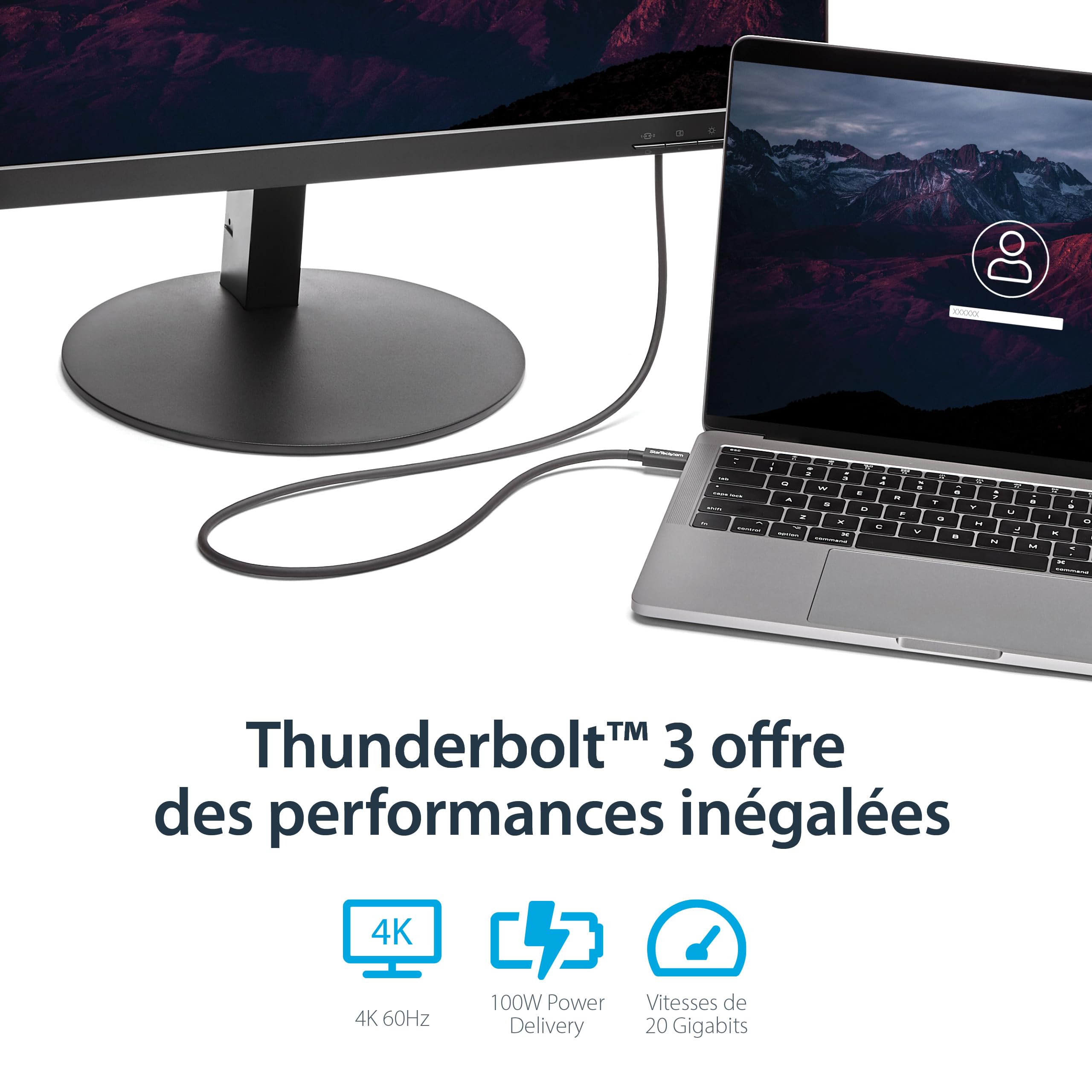 startech-com-c-ble-thunderbolt-3-passif-1-m-20gbps image 3