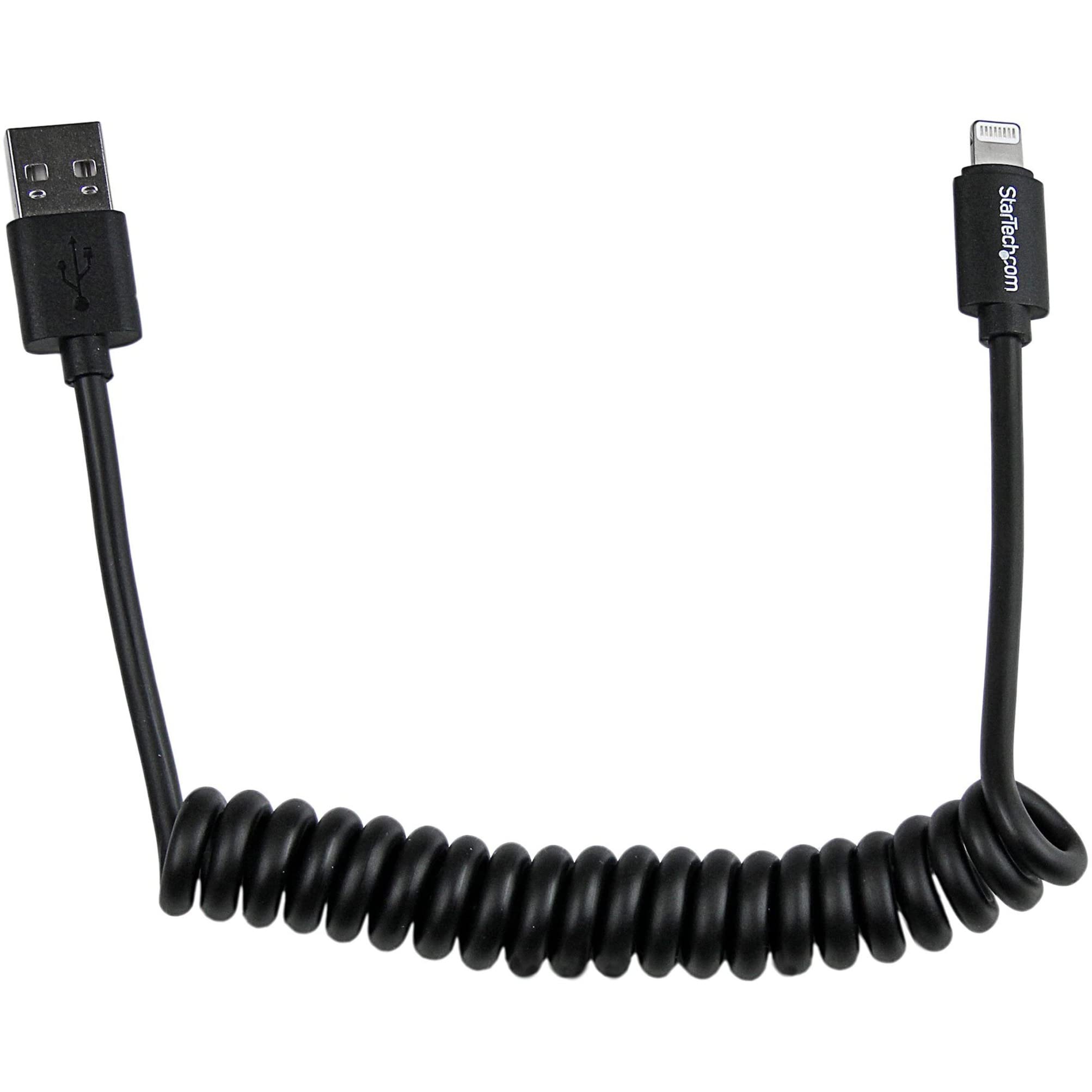 startech-com-c-ble-lightning-vers-usb-spiral-0-3-m-mfi-noir image 6